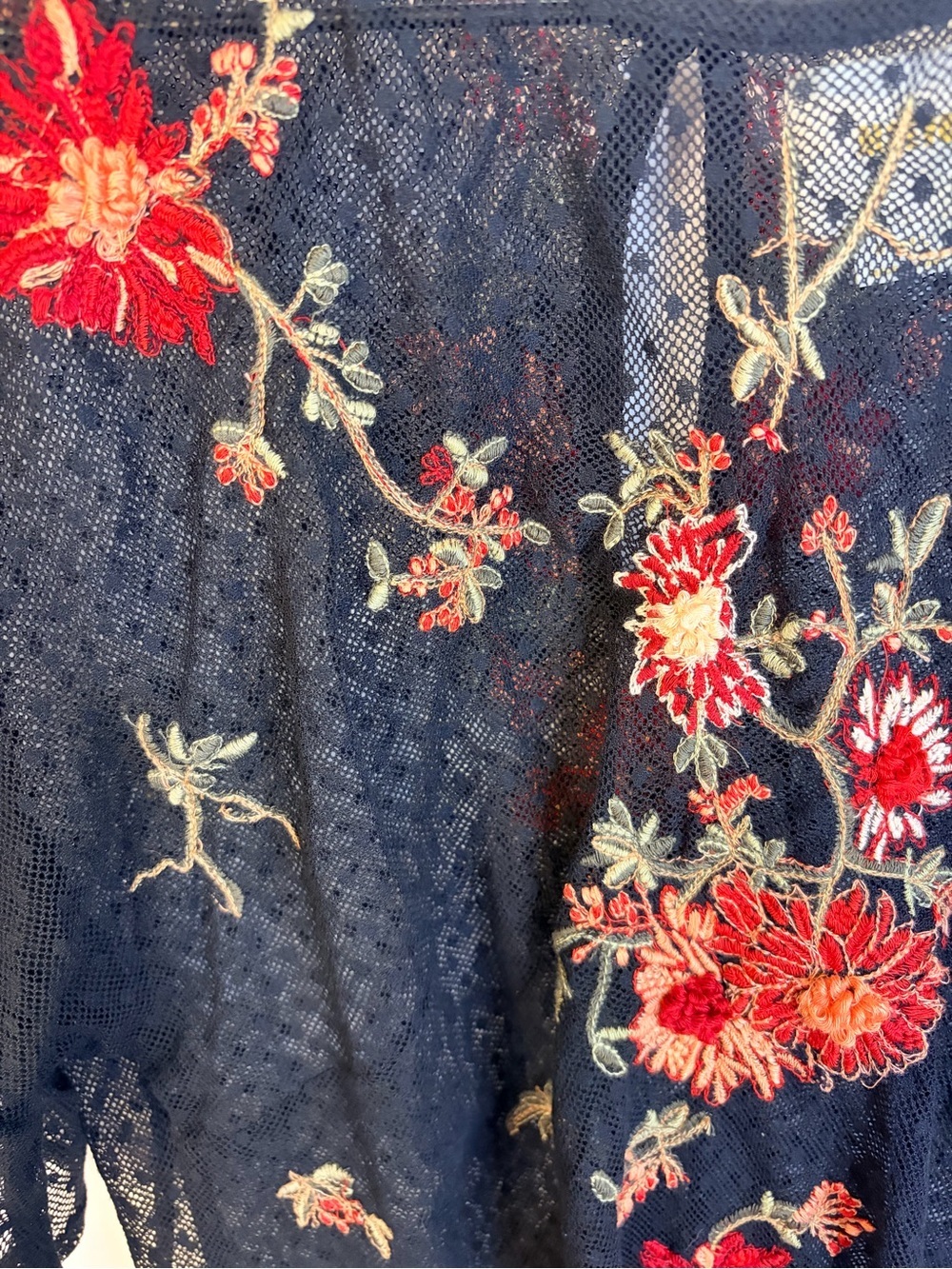 Maeve from Anthropologie Women’s Black Embroidered Cadiz Top, Size Small - Picture 7 of 13